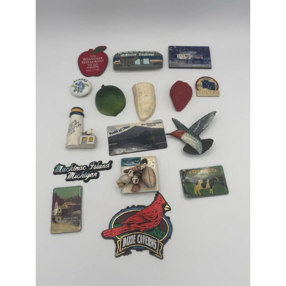 Lot of‎ 30 United States And Other Rubber Magnets Souvenir USA Vintage